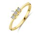 18 Karaat gouden ring met diamant 0.12ct