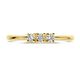 18 Karaat gouden ring met diamant 0.12ct
