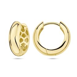 9k klapoorringen halfronde buis 15,5mm