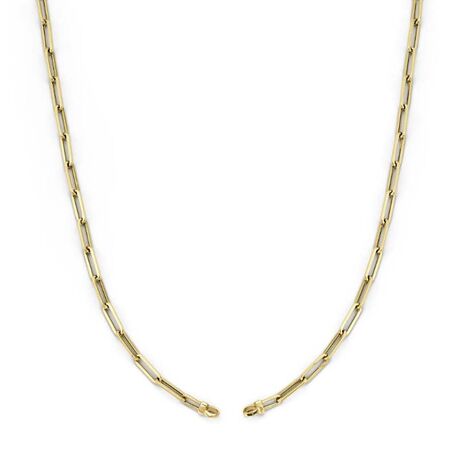 Geelgouden collier paperclip 44 cm