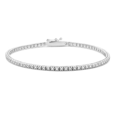 Witgouden tennisarmband 1ct 2,0 mm 17,5 cm