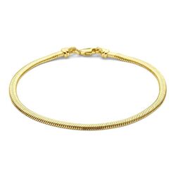 SilGold armband massief slang 19 cm