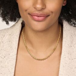 SilGold collier ankerschakel 45 cm