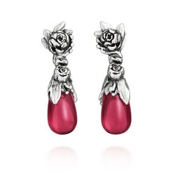 Raspini peony drop earrings