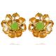 Bruno da Rocha verguld zilveren oorbellen lotus jade