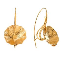 Bruno da Rocha verguld zilveren oorbellen Art Nouveau poppy