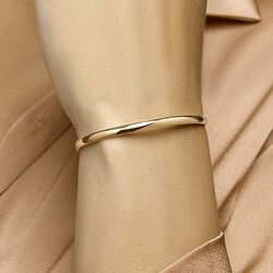 SilGold armband bangle ovale buis 4mm