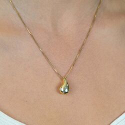 ZINZI verguld zilveren collier druppel hanger zirkonia ZIC2708Y