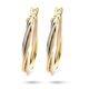14krt gouden oorringen tricolor 20mm
