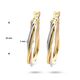 14krt gouden oorringen tricolor 20mm