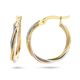 14krt gouden oorringen tricolor 20mm