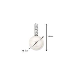 Excellent Jewelry gouden hanger parel en zirkonia