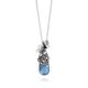 Raspini blue butterfly pendant zilver collier vlinder in blauw 12416