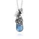Raspini blue butterfly pendant zilver collier vlinder in blauw 12416
