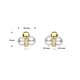 oorknoppen parels en diamant 0.02ct (2x 0.01ct) h si 9 mm