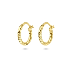 oorringen gedraaide buis 2 mm SilGold