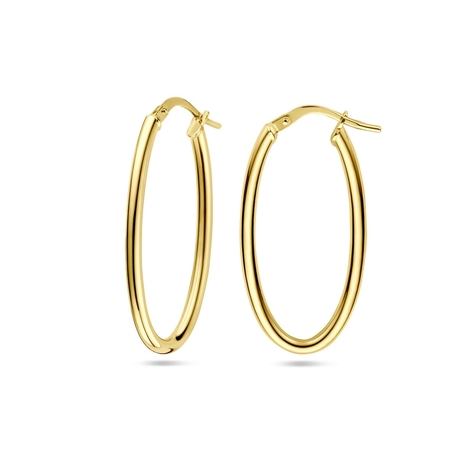 Silgold oorringen buis 34 mmx17mm 2 mm dik