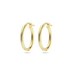 Silgold oorringen buis 23 mm