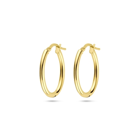Silgold oorringen buis 23 mm