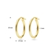 Silgold oorringen buis 23 mm
