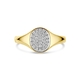 14 krt gouden ring diamant gestift 0.15ct h si