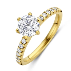 14 krt gouden ring lab-grown diamant 1.24ct
