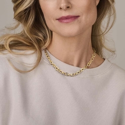 14krt gouden schakelcollier 9 mm 45 cm