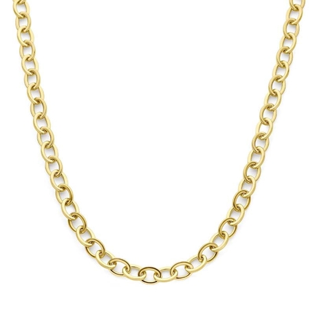 14krt gouden schakelcollier 9 mm 45 cm