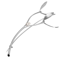 Hele grote zilveren broche mistletoe, Bruno da Rocha