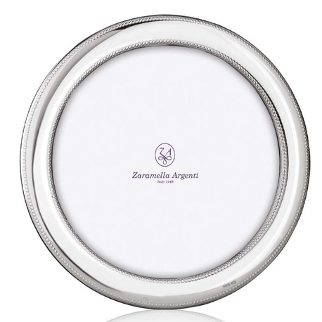 Zaramella ronde zilveren fotolijst Monte Carlo 18 x 18 cm