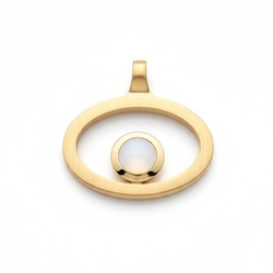 Bastian Inverun verguld zilveren hanger maansteen Golden Eve Glow