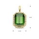 Gouden hanger met groen toermalijn en diamant