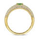 Gouden ring met tsavoriet en diamant