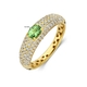 Gouden ring met tsavoriet en diamant