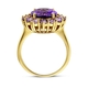 Gouden ring met amethist groot en klein