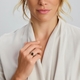 Geelgouden ring halo onyx en diamant