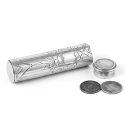 Zilveren muntendoosje rond 1855 stuiverdoosje
