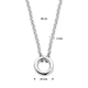 Zilveren collier met ronde connector
