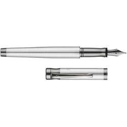 Waldmann zilveren vulpen Tango Pyramide Ruthium plated Feder B