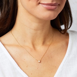 Laura Ashley verguld zilveren collier met rozenkwarts