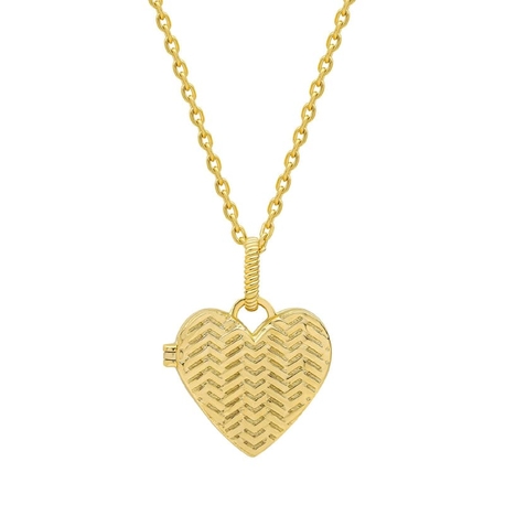 Laura Ashley verguld zilveren collier met hart medaillon