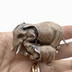 Saturno zilveren olifanten met emaille