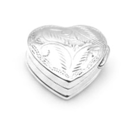 Zilveren doosje hart 3 x 3 cm