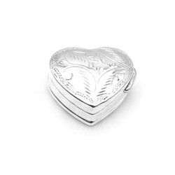 Zilveren doosje hart 2,7 x 2,7 cm