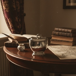 Zilveren theebus v. Kempen anno 1920