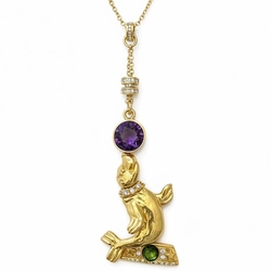 Giovanni Raspini verguld collier circus zeeleeuw