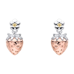 Laura Ashley zilveren oorbellen Strawberry Field