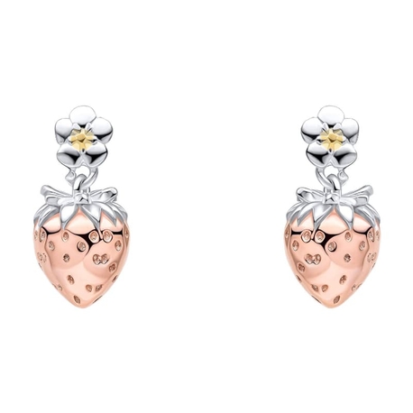 Laura Ashley zilveren oorbellen Stawberry Field