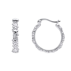 Laura Ashley zilveren steekcreolen Naunton Folly