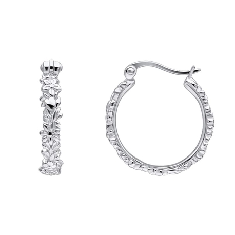 Laura Ashley zilveren steekcreolen Naunton Folly